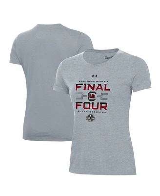 Under Armour Women's Gray South Carolina Gamecocks 2025 Ncaa Basketball Tournament March Madness Final Four Regional Champions Locker Room T-S
