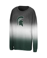 Colosseum Women's Black Michigan State Spartans Winkle Dip Dye Long Sleeve T-Shirt