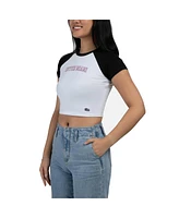 Hype and Vice Women's Black Inter Miami Cf Homerun Cropped Raglan T-Shirt