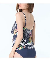 Beach House Women's Jaclyn High Neck Ruffle Tankini Top
