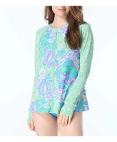 Beach House Sport Women's Mary Relaxed Fit Zip Front Rash Guard