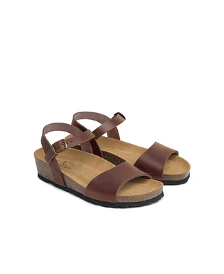 Low Wedge Ankle Strap Sandal