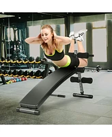 Adjustable Decline Sit-Up Bench with Arc Shape – Perfect for Full-Body Core Exercise at Home