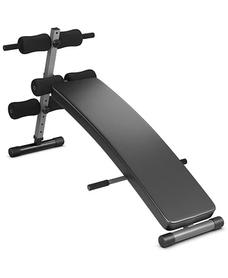 Adjustable Decline Sit-Up Bench with Arc Shape – Perfect for Full-Body Core Exercise at Home