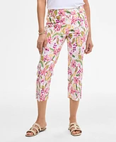 Jm Collection Women's Printed Mid Rise Capri Pants, Exclusively at Macy's