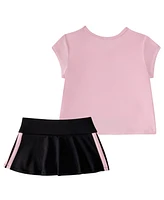 adidas Baby Girls 2-Piece Pleated T-Shirt and Flounce Skort Set