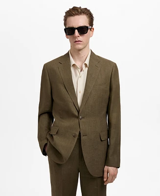 Mango Men's Linen Slim-Fit Amalfi Suit Blazer