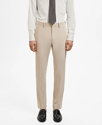 Mango Men's Stretch Fabric Super Slim-Fit Suit Pants