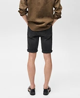 Mango Men's Slim-Fit Denim Bermuda Shorts