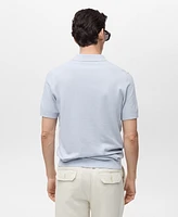 Mango Men's Structured Knitted Slim-Fit Polo Shirt