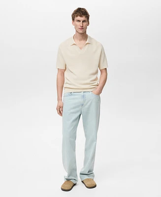 Mango Men's Fine-Knit Polo Shirt