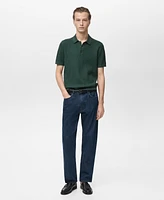 Mango Men's Slim-Fit Fine-Knit Polo Shirt