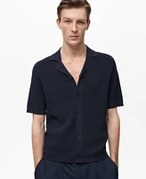 Mango Men's Ribbed Structure Shirt