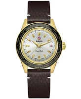 Rado Unisex Swiss Automatic Captain Cook Over-Pole Interchangeable Brown Leather Strap Watch 39mm