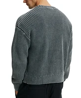Cotton On Men's Washed Box Fit Crew Knit Sweater