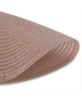 Dainty Home Lurex 15" Round Woven Placemats Set of 6 - Durable, Reversible & Non-Slip Table Mats