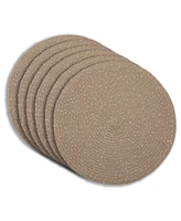 Dainty Home Boucle 15" Round Woven Placemats Set of 6 - Durable, Reversible & Non-Slip Table Mats