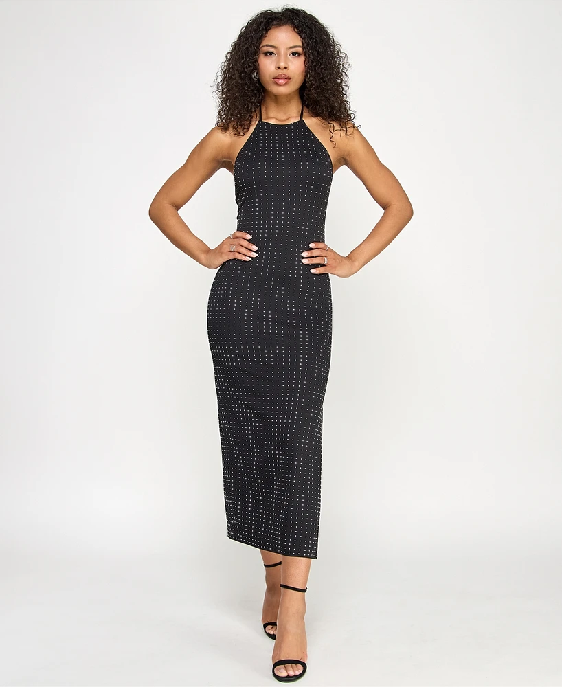 Katia Rae Juniors' Rhinestone Midi Dress