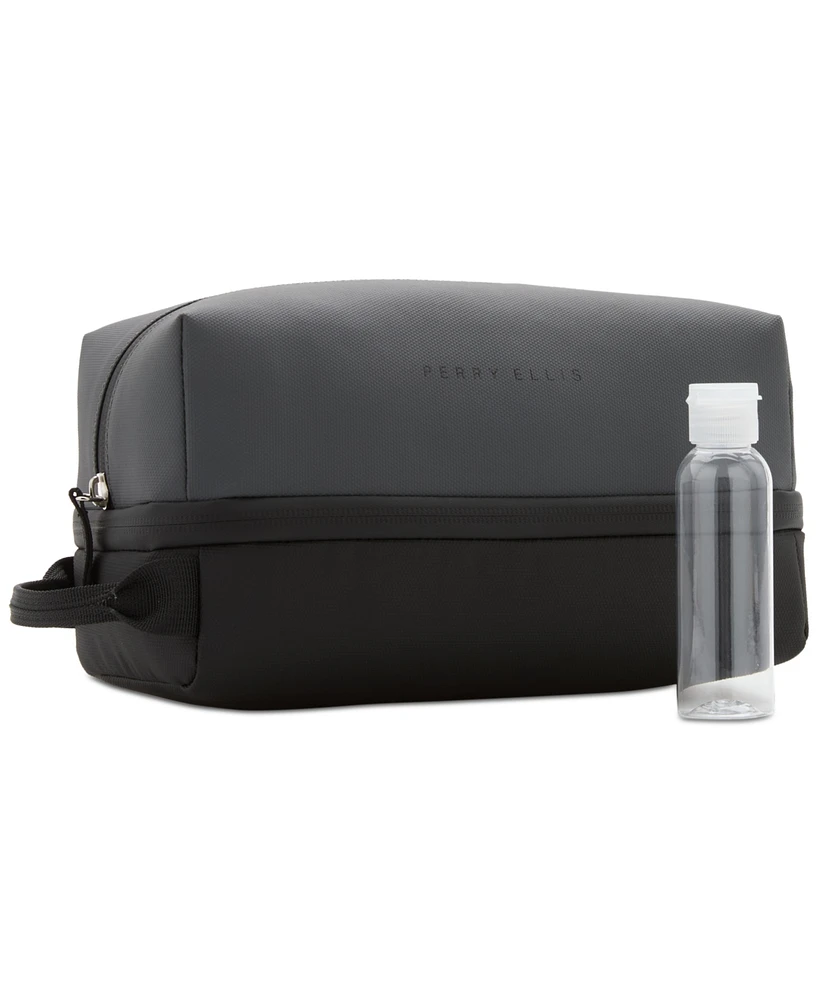 Perry Ellis Portfolio Men's Gray Nylon Travel Case