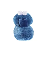 Sesame Street Toddler Boys and Toddler Girls Happy Cookie Monster Dual Sizes Slippers