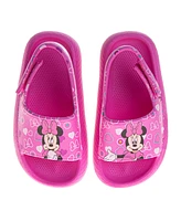 Disney Toddler Girls Minnie Mouse Hook and Loop Backstrap Slides
