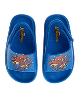Spider-Man Toddler Boys Marvel Hook and Loop Backstrap Slides