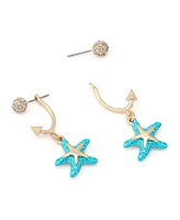 Betsey Johnson Mermaid Jewels Starfish Barbell Jacket Earring