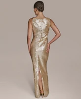 Donna Karan New York Women's Sequin Sleeveless Gown