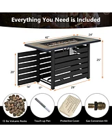 50000 Btu Propane Fire Pit Table with Ore Powder Surface