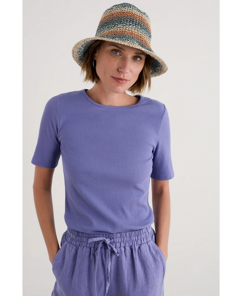 Seasalt Cornwall Women's S/S Gorse Lane Rib T Shirt
