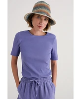 Seasalt Cornwall Women's S/S Gorse Lane Rib T Shirt