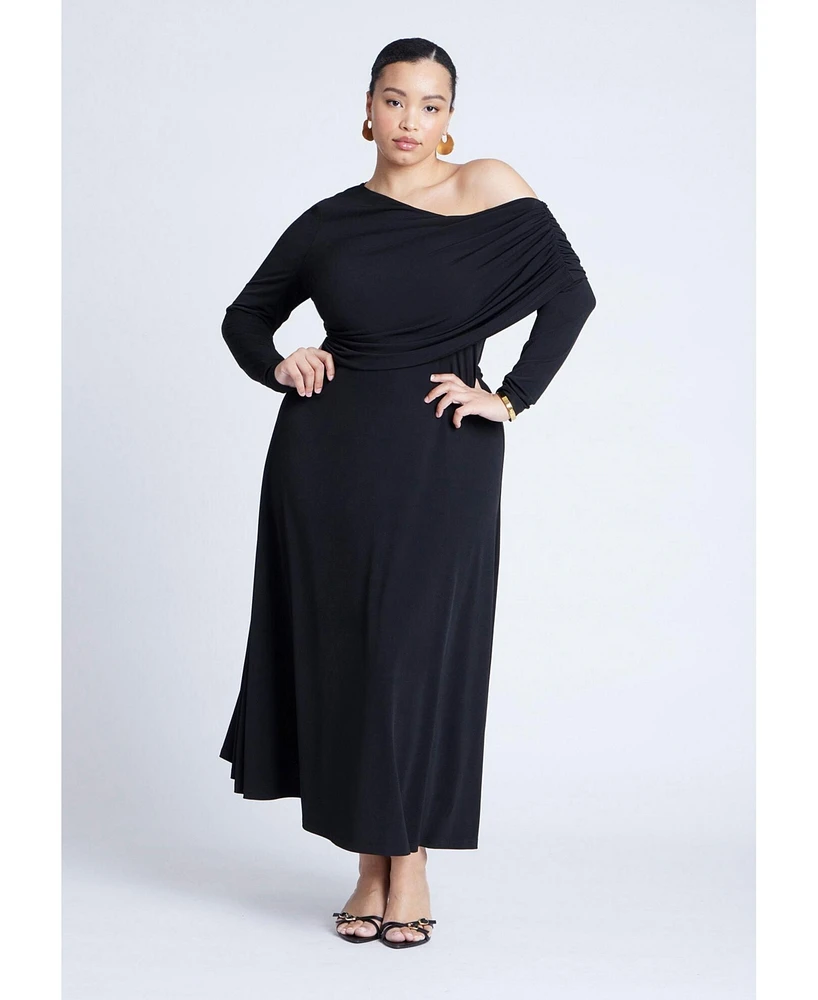 Eloquii Plus Knit Shirred Dress