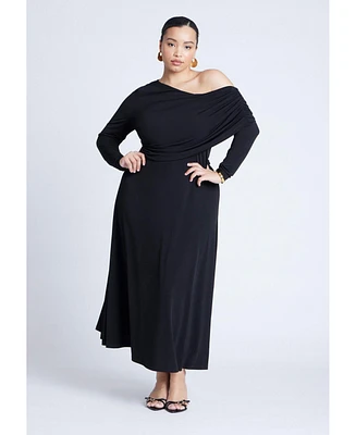 Eloquii Plus Knit Shirred Dress
