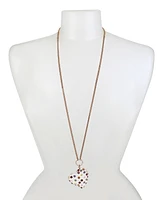 Betsey Johnson Faux Stone Heart Pendant Necklace