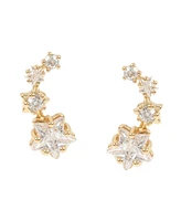 Betsey Johnson Cubic Zirconia Shooting Star Crawlers Earrings