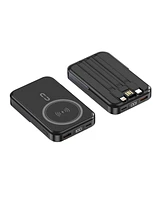 10000mAh Magnetic Power Bank w/ Stand- 3 Cables & Wireless Charging