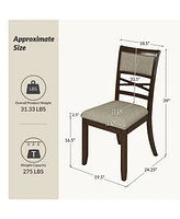 Felix Transitional Solid Wood Dining Chair(Set of 2)