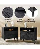 Auguste 2-Drawer Nightstand with Charging Port