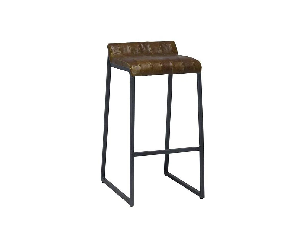 Iron Backless Counter Height Bar Chair for Kitchen or Home Bar