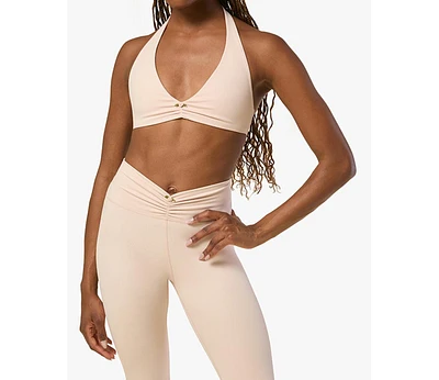 WeWoreWhat Women's V-neck Halter Bra