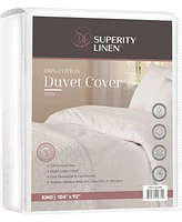 Superity Linen 100% Premium Cotton Duvet Cover - Soft, Comfortable, and Allergy Free - 200 Thread Count