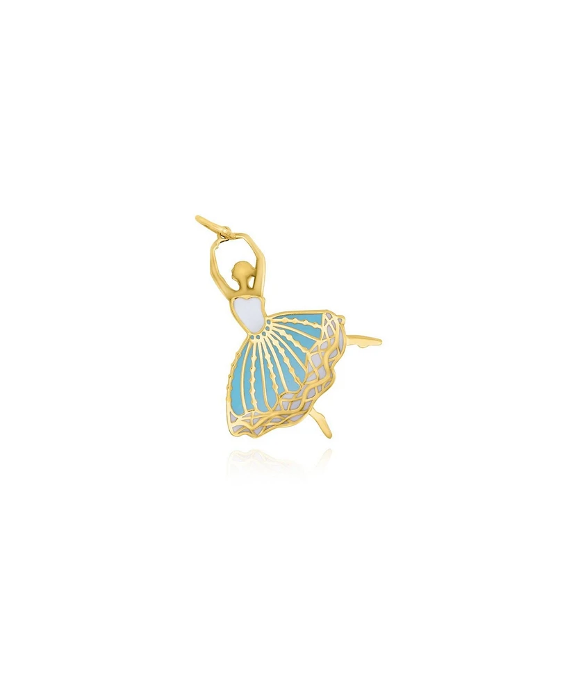 The Lovery Enamel Ballerina Charm 14K Gold