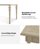 Pintu Farmhouse Dining Table With Drawer