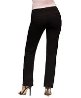 24seven Comfort Apparel Women's Comfortable Stretch High Waist Dress Pants