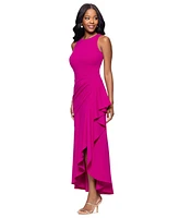 Betsy & Adam Petite Sleeveless Scoop-Neck Ruffle Dress