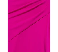 Betsy & Adam Petite Sleeveless Scoop-Neck Ruffle Dress