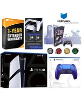 Sony PlayStation 5 Pro with Extra Starlight Blue Controller, Dual Charging Dock and MightySkins Decal Voucher Plus 1 Year Cps Extended Warranty