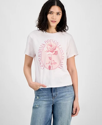 Pretty Rebel Juniors' Good Karma Cotton Graphic T-Shirt