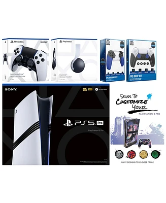 Sony Playstation 5 Pro Bundle with Pulse Headset, Extra Edge Controller, Trigger Stop Kit