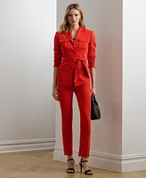 Lauren Ralph Women's Belted Stretch Cady Jacket